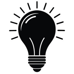 light bulb vector illustration on white background