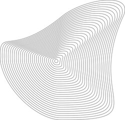 Circle white liquid shape with blend line. Technology concept design