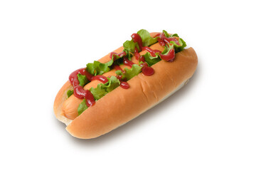 斜めから見たホットドッグ