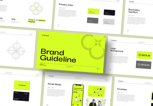 Modern Creative Brand Guideline Presentation Design for Corporate Identity Manual