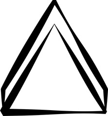 Triangle symbol design. Geometric shape