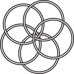 Set of various overlapping elements. Geometric design