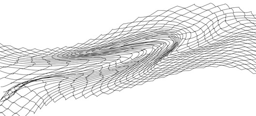 Fishing or soccer net. Repeated hexagon pattern. Black wired mesh texture isolated on white background. Metallic or fabric fence, cage or lattice structure. Vector graphic Illustration. © Dyan