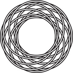 Set of various overlapping elements. Geometric design