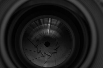 Close-up macro camera lens,Macro of an iris 