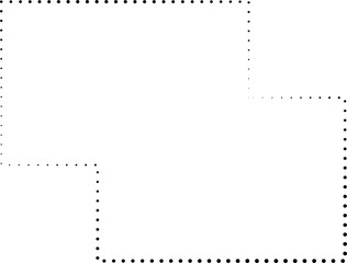 Square dotted line set. Geometric shapes