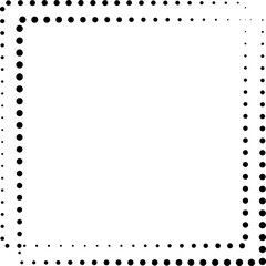 Square dotted line set. Geometric shapes