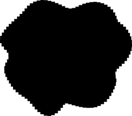 Pixel circles icon. Geometric shape set