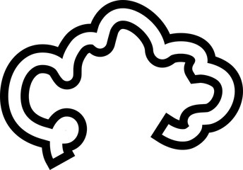 Cloud bold line. Element design