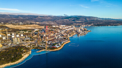 Rijeka Refinery Coastal Panorama