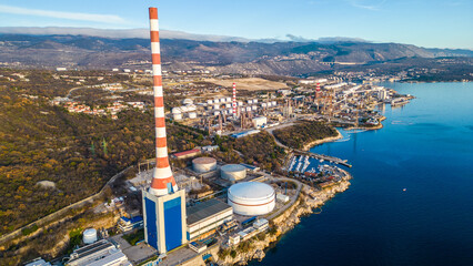 Urinj Refinery Coastal Panorama
