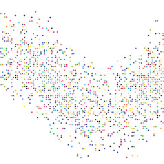 Colorful Dotted Texture on White Background &ndash; Modern Vector Confetti Comic Effect