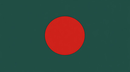 Bangladesh National Flag with Red Circle on Green Background country symbol isolated on a transparent background