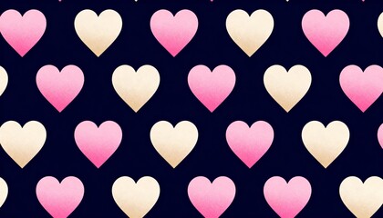 seamless pattern with pink hearts