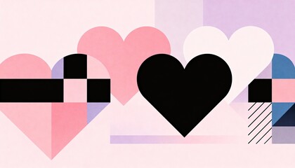 pink heart with a ribbon