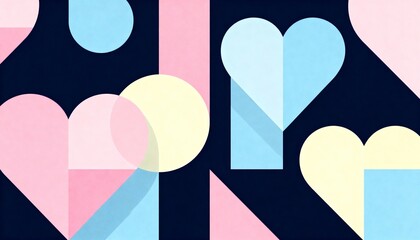 abstract background with hearts