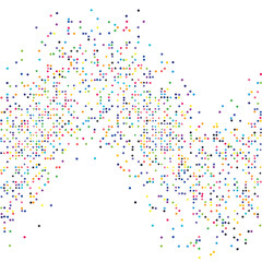 Colorful Dotted Texture on White Background &ndash; Modern Vector Confetti Comic Effect