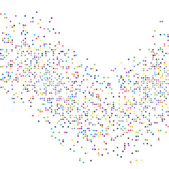 Colorful Dotted Texture on White Background &ndash; Modern Vector Confetti Comic Effect