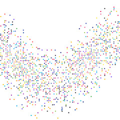 Colorful Dotted Texture on White Background &ndash; Modern Vector Confetti Comic Effect