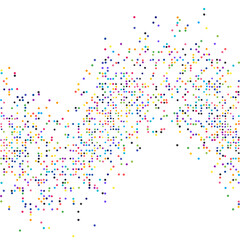 Colorful Dotted Texture on White Background &ndash; Modern Vector Confetti Comic Effect