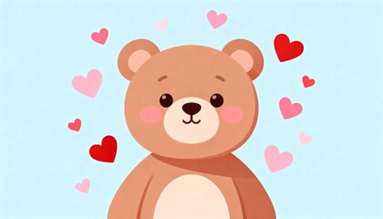 teddy bear with hearts