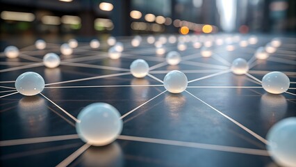 A golden warm lighting abstract digital environment for neural networks and machine learning