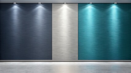 Abstract gradient background blending deep navy blue and steel gray colors in a minimal studio wall setting