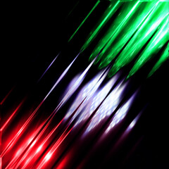 Abstract Red Green and Purple Ribbed Glass Texture with Vibrant Vertical Striped Lines