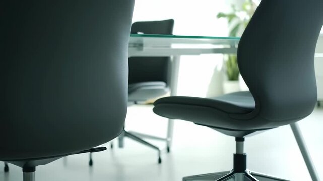 Office Chairs Close-Up Modern Design & Workspace Ambience