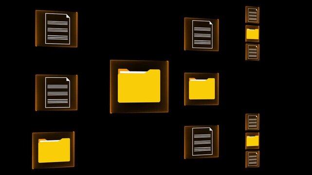 Document management system DMS with cloud access employees managing files, Folders, and Business information securely on laptops in a corporate office for efficient workflow, online document databases