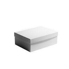 Naklejka premium White shoe box isolated on transparent background