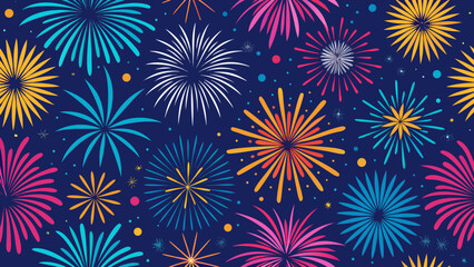 Vibrant fireworks display