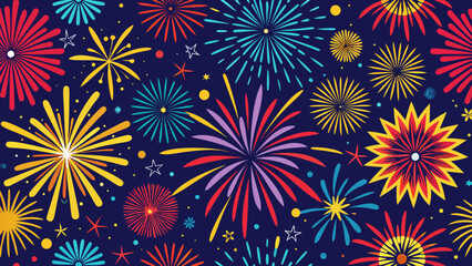 Vibrant fireworks display