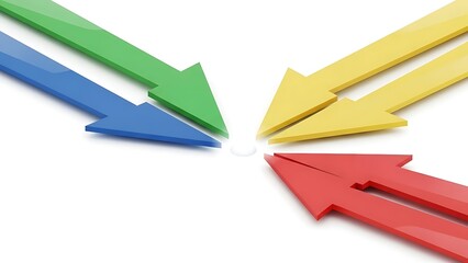 Converging arrows representing direction and choices