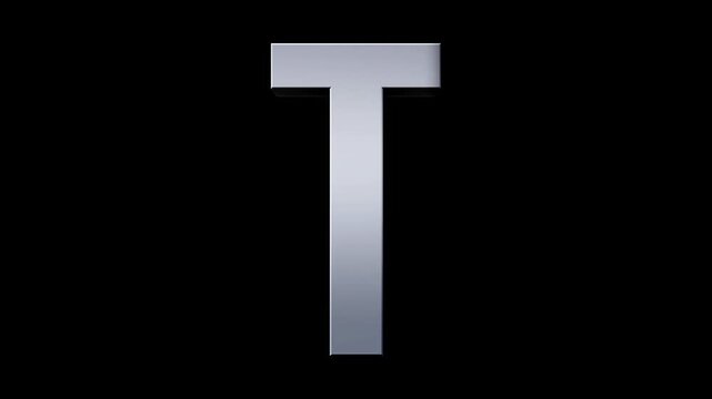 Animated 3D type in a Movie Trailer style where the individual character is revealed in a smooth 3D rotation and dynamic lighting. Download the full set to create cool full screen movie style captions