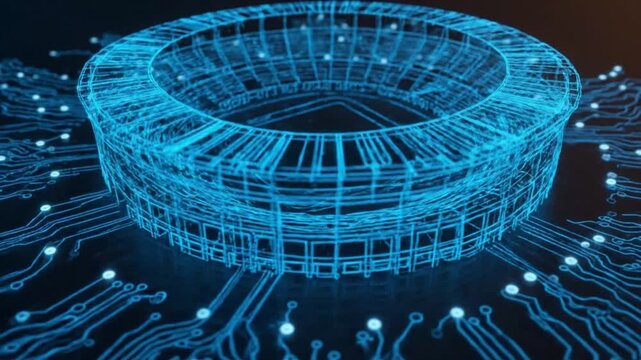 Holographic 3D Stadium Model over Circuit Board