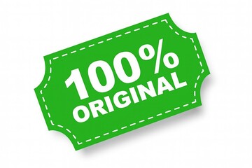 Guarantee of authenticity with 100 percent original label