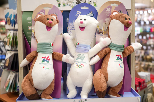 The mascots for the Milan Cortina 2026 Winter Olympics and Paralympics are two stoats named Tina (for the Olympics, with a white coat) and Milo (for the Paralympics, with a brown coat).