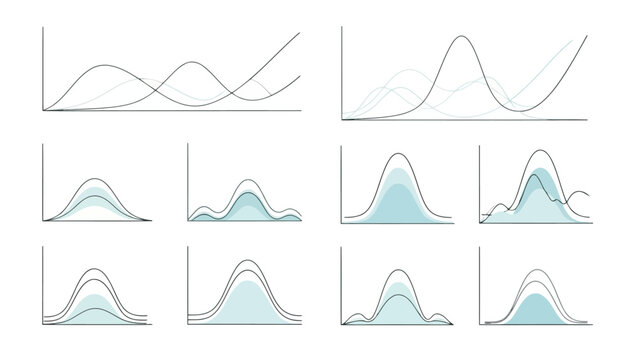 Abstract Vector Statistical Graphs and Probability Distribution Curves_EPS10_Stock.eps