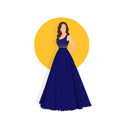 Fototapeta premium Girl in blue dress