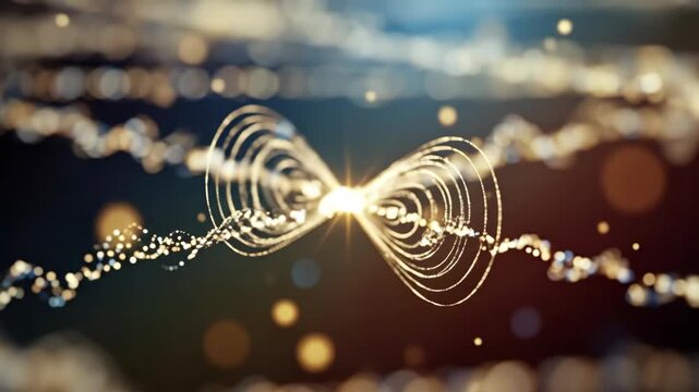 Abstract representation of sound waves illustrating the beauty of physics in a mesmerizing visual display.