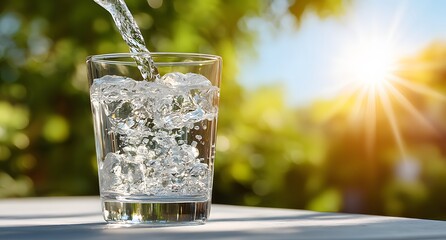 Refreshing Hydration on a Bright Summer Day