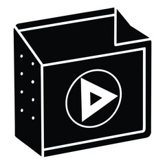 video file vector illustration on white background