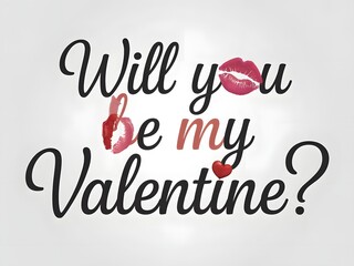 Fototapeta premium Valentine s day proposal message