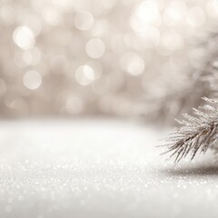 Christmas background with soft sparkle and neutral festive tones