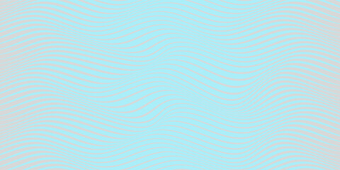 Fototapeta premium Water waves seamless pattern, vector curve lines abstract repeat tiling background, blue colored rhythmic waves.