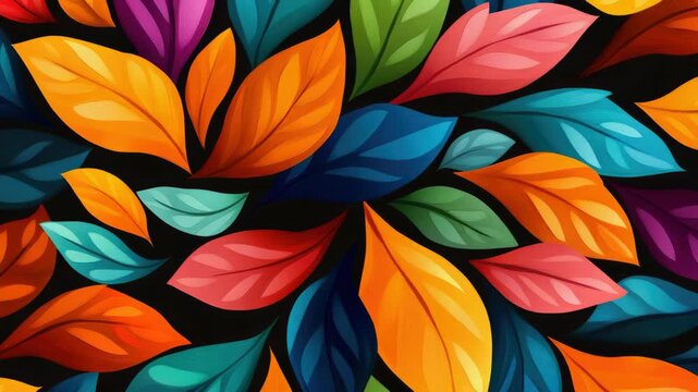 Vibrant autumn leaves pattern
