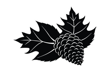 Festive winter arrangement of pine cone, holly leaves, and berries, creating a bright and natural holiday theme, perfect for Christmas designs.