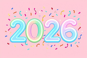 Happy New Year 2026 Celebration Illustration | Festive Party Greeting Design
