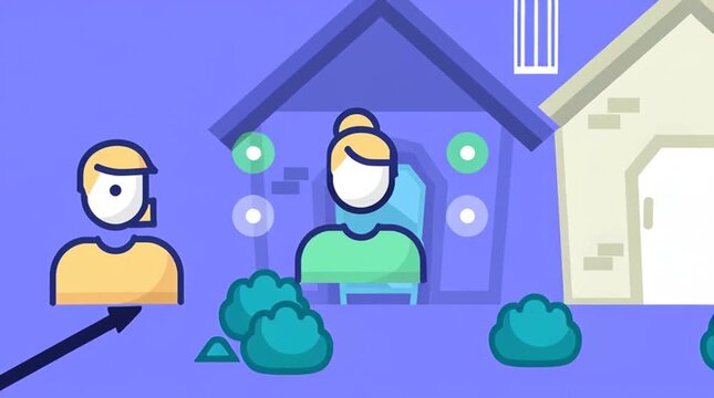 Minimal avatar pointing as bullet points appear one by one, guiding attention clearly and calmly in a clean explainer-style visual ideal for presentations, onboarding and UI.
